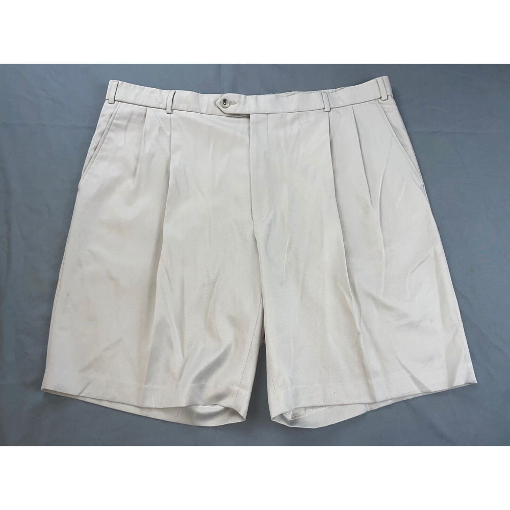 Ballin Comfort "EZE" Washable Double Pleat Microfiber Chino Shorts. 40, EUC!!